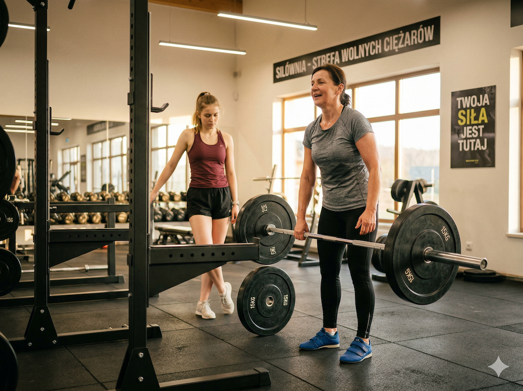 Rodzic szykuje się do aktywności fizycznej, dziecko obserwuje w domu