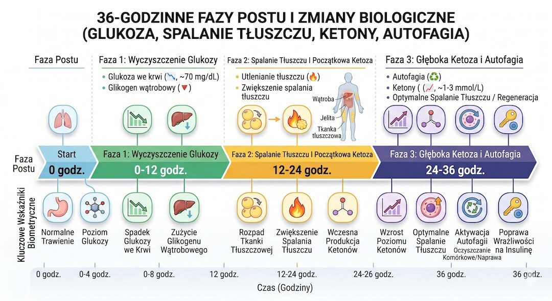 Aktywny mężczyzna po pięćdziesiątce przy stole z odżywką białkową i kreatyna, jasne naturalne światło, nowoczesna kuchnia