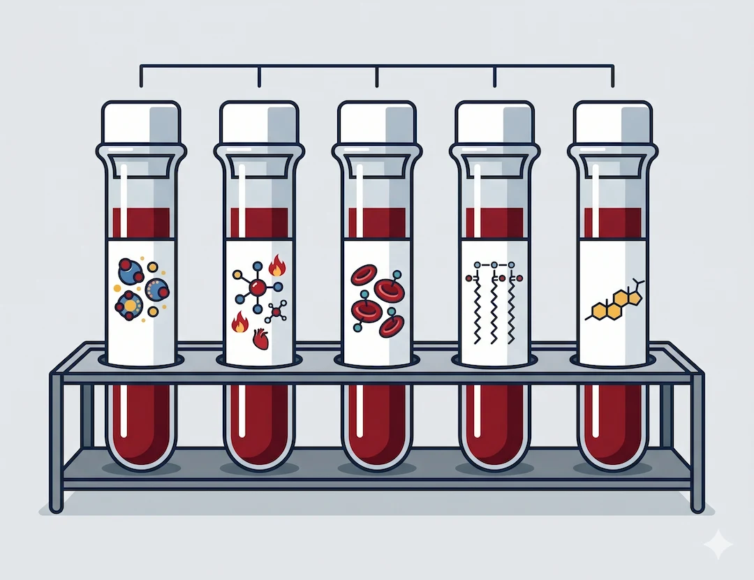 Porównanie cząstek LDL i ApoB w naczyniu krwionośnym — symboliczna ilustracja