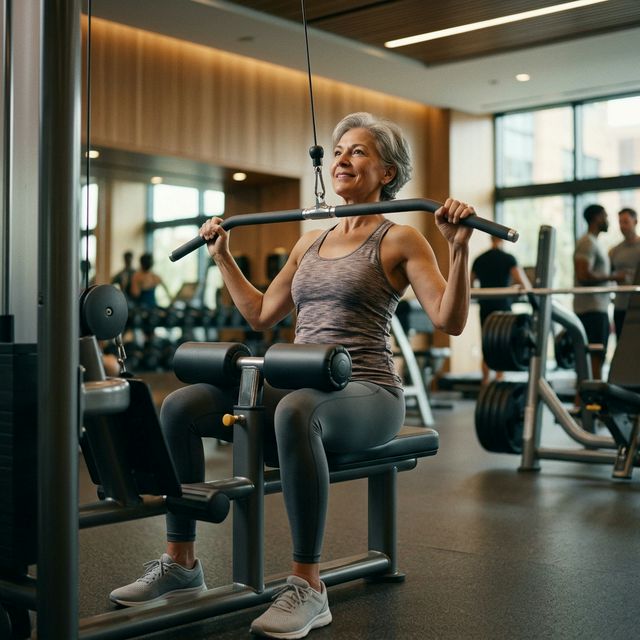 Zsuwanie drążka wyciągu górnego