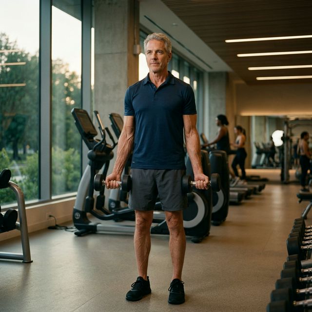 Uginanie ramion z hantlami