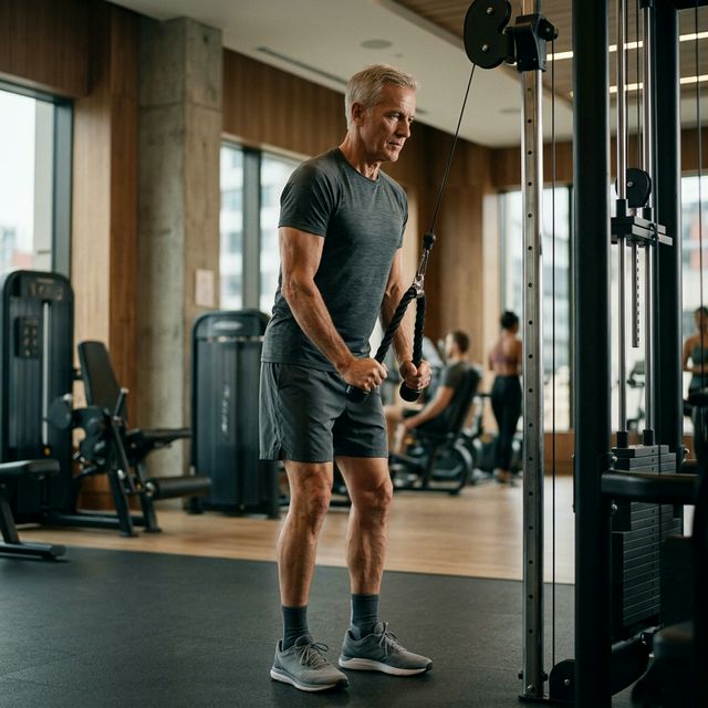 Prostowanie ramion pod drążkiem wyciągu