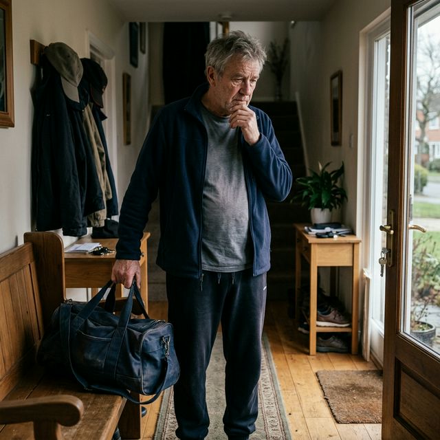 Osoba rano przed treningiem, widać lekkie wahanie