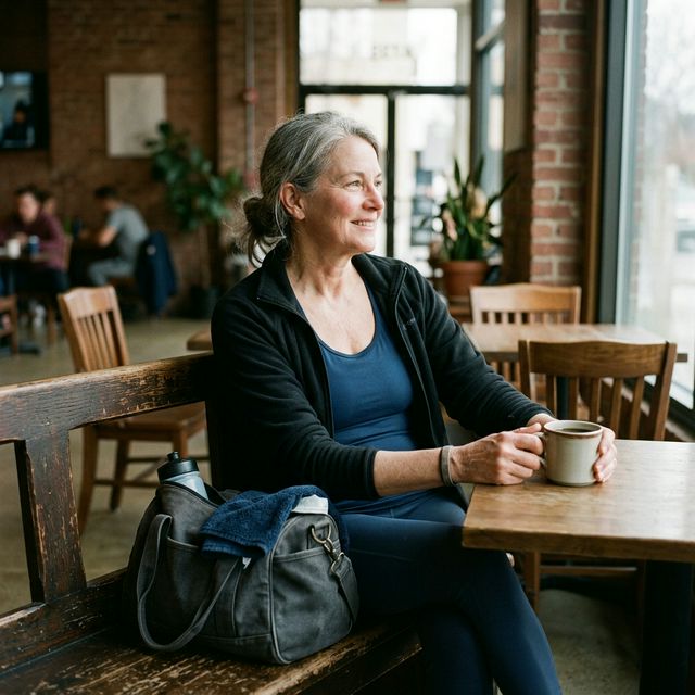 Relaks z kawą po treningu