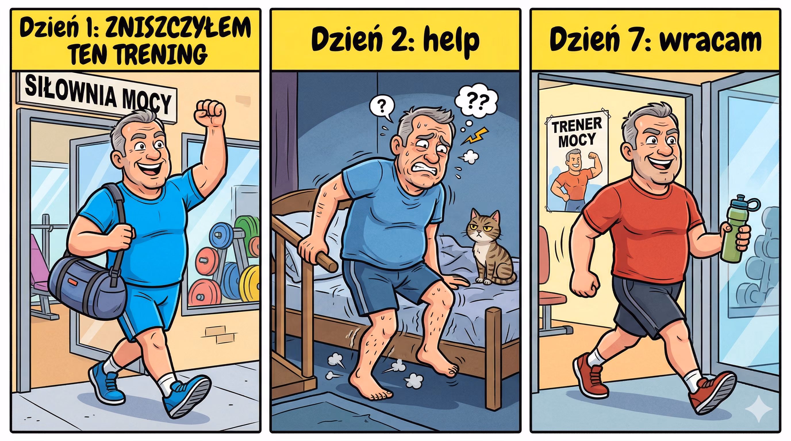 Pierwszy trening i zakwasy