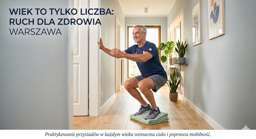Przysiad wspomagany z podparciem jako łatwiejszy wariant